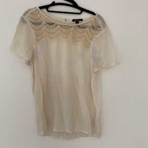Ella Moss cream lace blouse